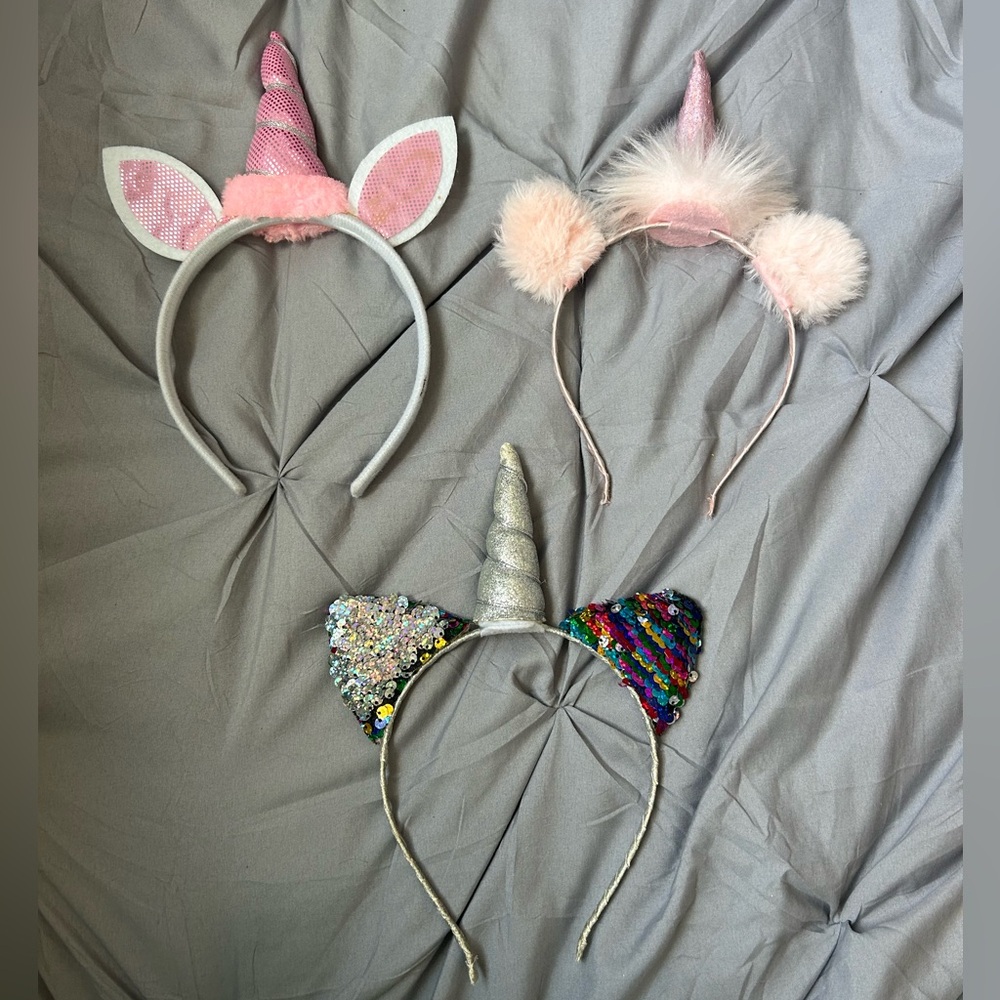 Colorful Unicorn Headband Trio